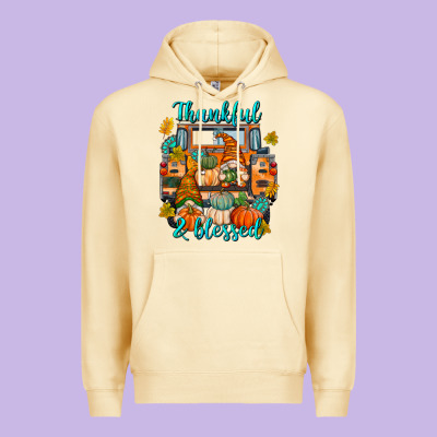 Thankful Blessed Premium Hoodie Designed By Texasbilliewilder