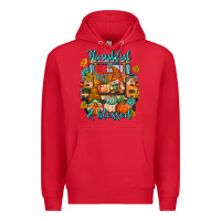 Red Thankful Blessed Premium Hoodie - texasbilliewilder