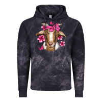 Cloud Black pink floral bandana goat Vintage Hoodie - Jasminsmagicworld