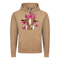 Vintage Coffee pink floral bandana goat Vintage Hoodie - Jasminsmagicworld