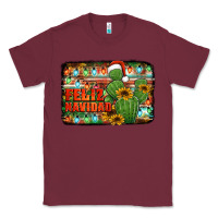 Burgundy feliz navidad merry christmas cactus Classic Tee - Jasminsmagicworld