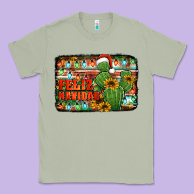 Feliz Navidad Merry Christmas Cactus Classic Tee Designed By Jasminsmagicworld