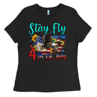 Black stay fly for the 4 th of july Ladies Tee - Zillion Design Studio