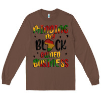 Chestnut minding my black owned business Long Sleeve Tee - MaliasSmallBusiness