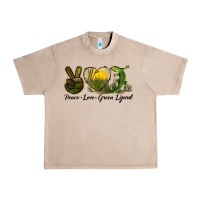 French Oak peace love green lizard Urban Heavy Tee - LillyAllenDesigns