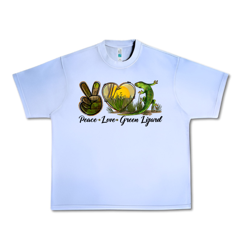 Peace Love Green Lizard Urban Heavy Tee by LillyAllenDesigns | Teevron