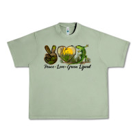 Oil Green peace love green lizard Urban Heavy Tee - LillyAllenDesigns