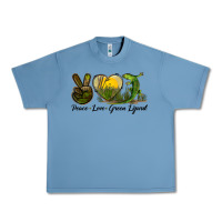 Pebble Blue peace love green lizard Urban Heavy Tee - LillyAllenDesigns