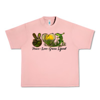 Salmon peace love green lizard Urban Heavy Tee - LillyAllenDesigns
