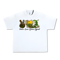 White peace love green lizard Urban Heavy Tee - LillyAllenDesigns