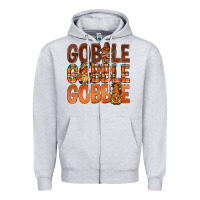 Heather Grey gobble with gnomies bbs Zipper Hoodie - BundleAndBundleShop