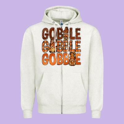 Gobble With Gnomies Bbs Zipper Hoodie Designed By Bundleandbundleshop