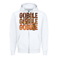 White gobble with gnomies bbs Zipper Hoodie - BundleAndBundleShop