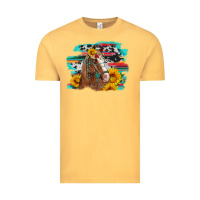 Vintage Mustard horse with sunflowers Vintage Tee - Artiststas
