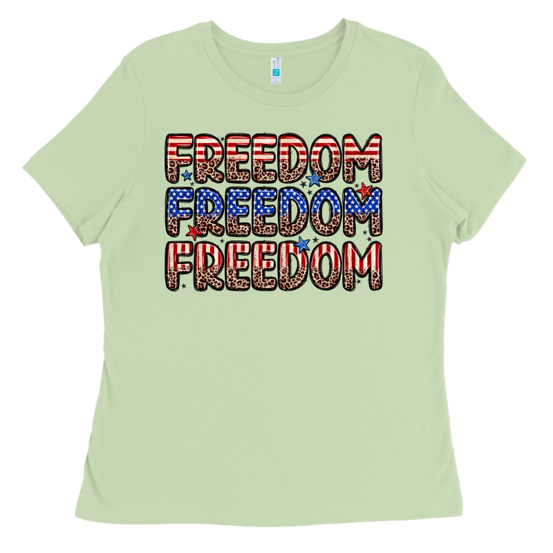 Freedom Freedom Freedom Ladies Tee by Zillion Design Studio | Teevron