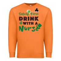 Carrot Safety First Drink With A Nurse Premium Sweatshirt - Bettercallsaul