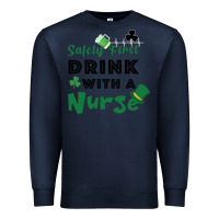 Navy Safety First Drink With A Nurse Premium Sweatshirt - Bettercallsaul