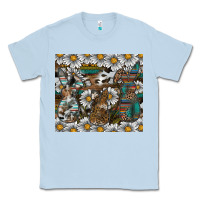 Dusty Blue Easter Classic Tee - CowhideDigitalArt