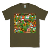 Army Green feliz navidad merry christmas cactus tumbler Classic Tee - Jasminsmagicworld