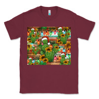 Burgundy feliz navidad merry christmas cactus tumbler Classic Tee - Jasminsmagicworld