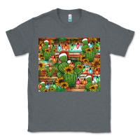 Charcoal Heather feliz navidad merry christmas cactus tumbler Classic Tee - Jasminsmagicworld