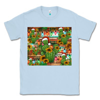 Dusty Blue feliz navidad merry christmas cactus tumbler Classic Tee - Jasminsmagicworld