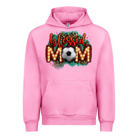 Fuchsia Pink blessed soccer mom lightbulb letters Urban Hoodie - OliviaCreatesArt