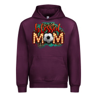 Mauve Wine blessed soccer mom lightbulb letters Urban Hoodie - OliviaCreatesArt