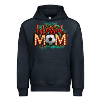 Navy blessed soccer mom lightbulb letters Urban Hoodie - OliviaCreatesArt
