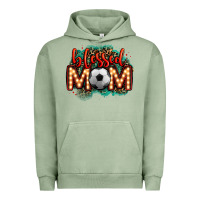Pigment Oil Green blessed soccer mom lightbulb letters Urban Hoodie - OliviaCreatesArt