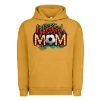 Pigment Peanut Butter blessed soccer mom lightbulb letters Urban Hoodie - OliviaCreatesArt