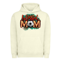 Pigment Pistachio blessed soccer mom lightbulb letters Urban Hoodie - OliviaCreatesArt