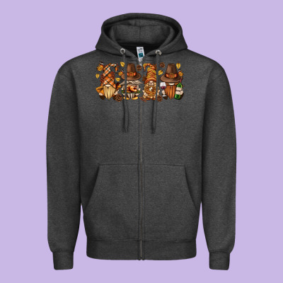 Thanksgiving Gnomies Bbs Zipper Hoodie Designed By Bundleandbundleshop