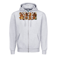 Heather Grey thanksgiving gnomies bbs Zipper Hoodie - BundleAndBundleShop