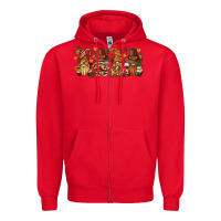 Red thanksgiving gnomies bbs Zipper Hoodie - BundleAndBundleShop