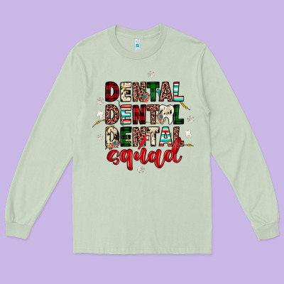Christmas Dental Squad Long Sleeve Tee Designed By Jahusdesignshop