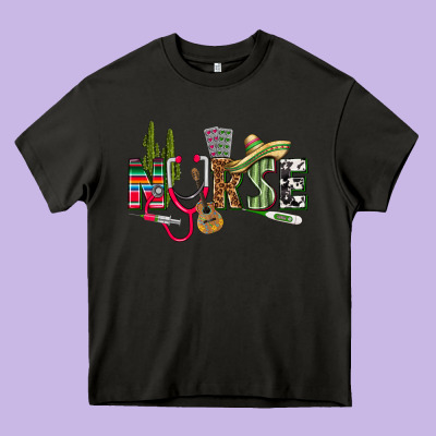 Mexican Nurse Heavy Core Tee Designed By Texasbilliewilder