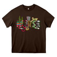 Chocolate Brown Mexican Nurse Heavy Core Tee - texasbilliewilder
