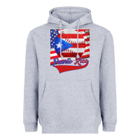 Heather Grey Puerto Rico Baseball Heavyweight Hoodie - Bettercallsaul