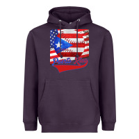 Plum Puerto Rico Baseball Heavyweight Hoodie - Bettercallsaul