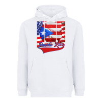 White Puerto Rico Baseball Heavyweight Hoodie - Bettercallsaul