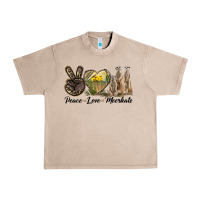 French Oak Peace Love Meerkats Urban Heavy Tee - LillyAllenDesigns