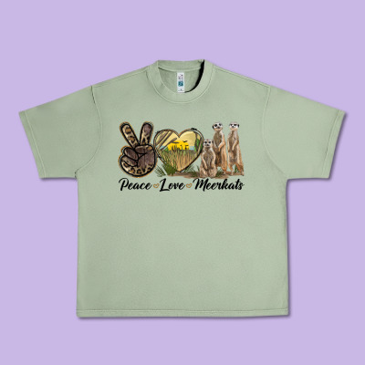 Peace Love Meerkats Urban Heavy Tee Designed By Lillyallendesigns