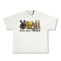 Pistachio Peace Love Meerkats Urban Heavy Tee - LillyAllenDesigns