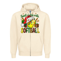 Sandshell santa's favorite softball bbs Zipper Hoodie - BundleAndBundleShop