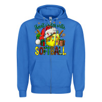True Royal santa's favorite softball bbs Zipper Hoodie - BundleAndBundleShop
