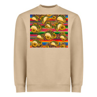Mushroom tacos and sunflowers with serape leopard background Heavyweight Sweatshirt - BarkalooDesign