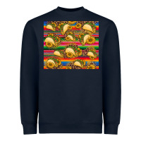 Navy tacos and sunflowers with serape leopard background Heavyweight Sweatshirt - BarkalooDesign