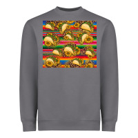 Storm tacos and sunflowers with serape leopard background Heavyweight Sweatshirt - BarkalooDesign