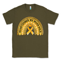 Army Green Childhood cancer awareness rainbow Classic Tee - Jasminsmagicworld